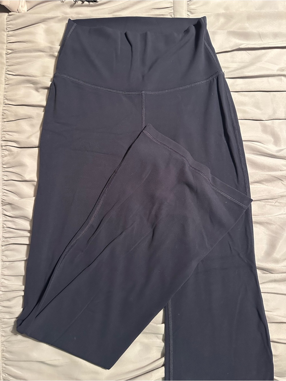 Aritzia TNA Navy Blue High Rise Flare Leggings